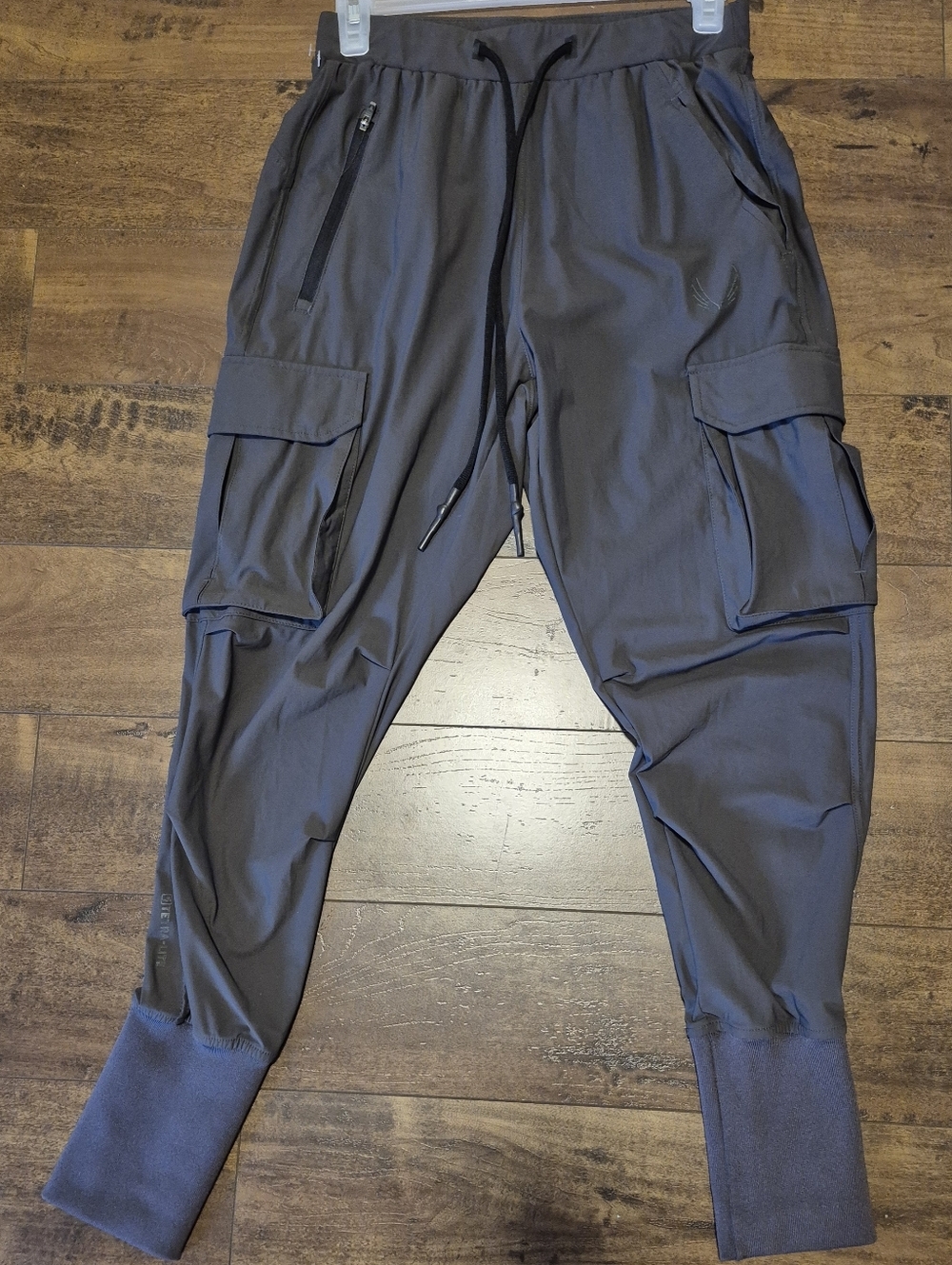 ASRV DSG-0437 Men’s XS Gray Tech Cargo Joggers Tapered Performance Pants - Picture 8 of 9